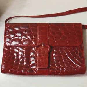 *FINAL PRICE* Vintage Genuine Crocodile bag by Franco Parmeggiani 12"x 8"x 2"
